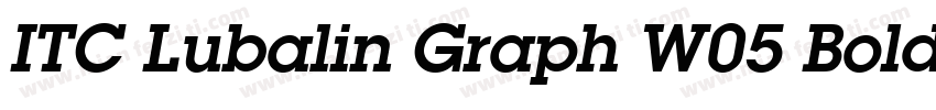 ITC Lubalin Graph W05 Bold字体转换